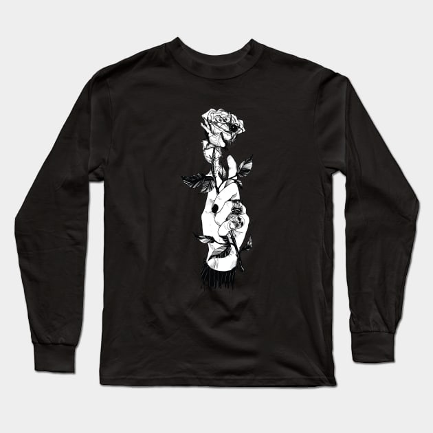 Corpse Husband Rose Long Sleeve T-Shirt by yevomoine